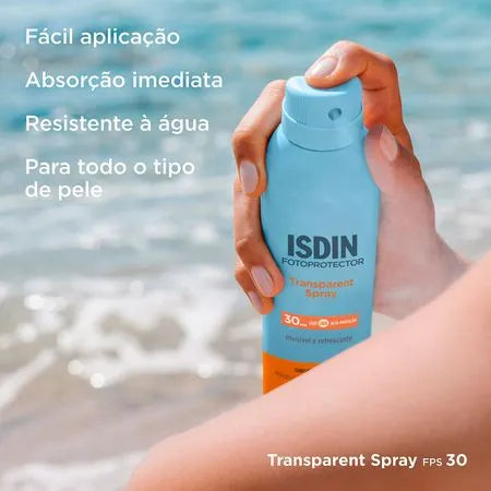 Protetor Solar Corporal Isdin Spray FPS 30 250ml Transparente