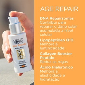 Protetor Solar Antiaging ISDIN - Fusion Water Age Repair FPS50 50ml