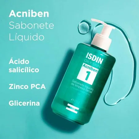 Sabonete Facial pele Oleosa ISDIN - Acniben - Imagem 3